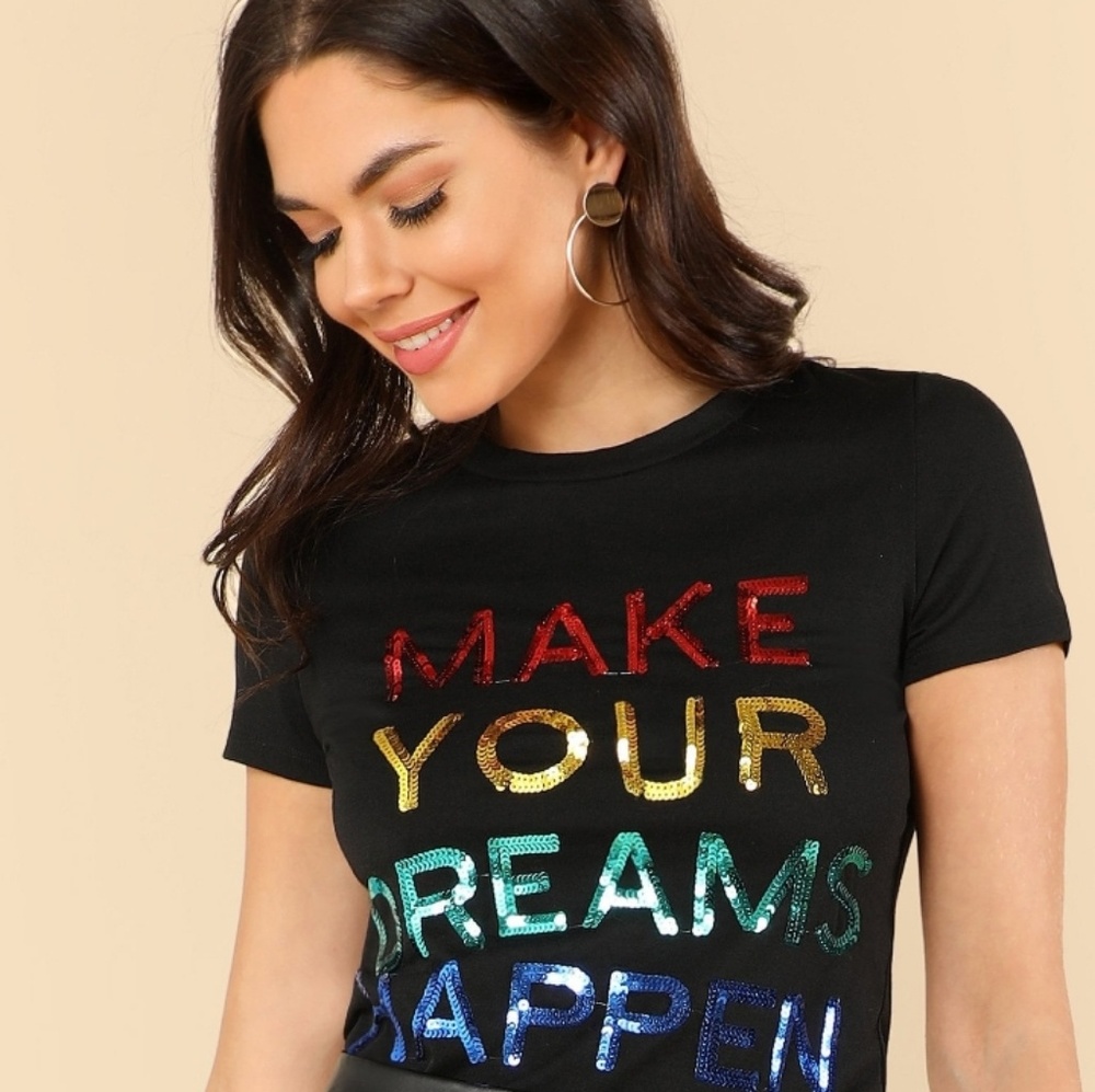 🔥SALE🔥sequin multi color tshirt